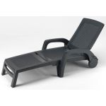 Лежак шезлонг пляжний Miami антрацит
