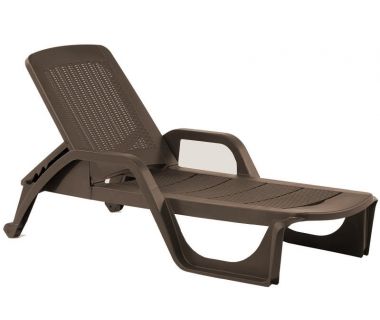 Лежак шезлонг пляжний Nilo коричневий