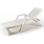 Лежак шезлонг пляжный Zanzibar белый