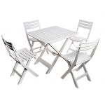 Набор мебели Camping белый 4 стула