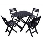 Набор садовой мебели Progarden стол TEVERE и 4 стула BIRKI антрацит