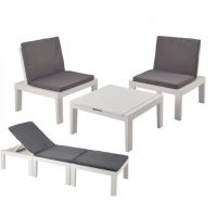 Набор-трансформер DUETTO bianco с подушками (лежак/2 кресла и столик)