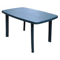 Стол пластиковый Faro 137x85x72 см овальный зеленый