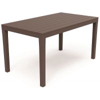 Стіл пластиковий Sumatra 138x80 см коричневий
