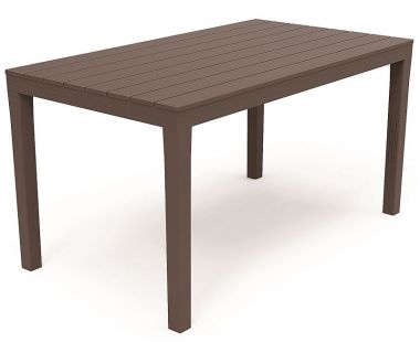 Стол пластиковый Sumatra 138x80 см коричневый