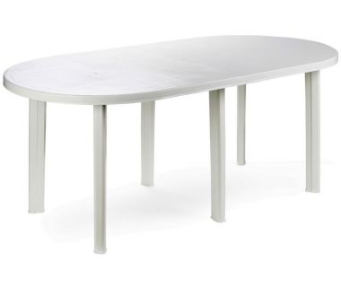 Стол пластиковый Tavolo 180x90 см овальный белый
