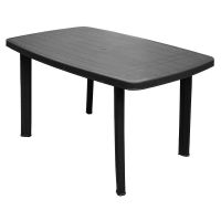 Стіл пластиковий Faro 137x85x72 см овальний антрацит
