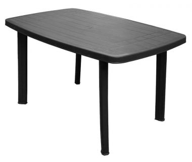 Стіл пластиковий Faro 137x85x72 см овальний антрацит