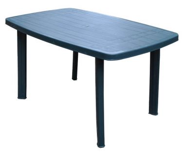 Стіл пластиковий Faro 137x85x72 см овальний зелений