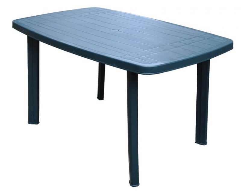 Стол пластиковый Faro 137x85x72 см овальный зеленый в интернет-магазине "Мебли Даром"