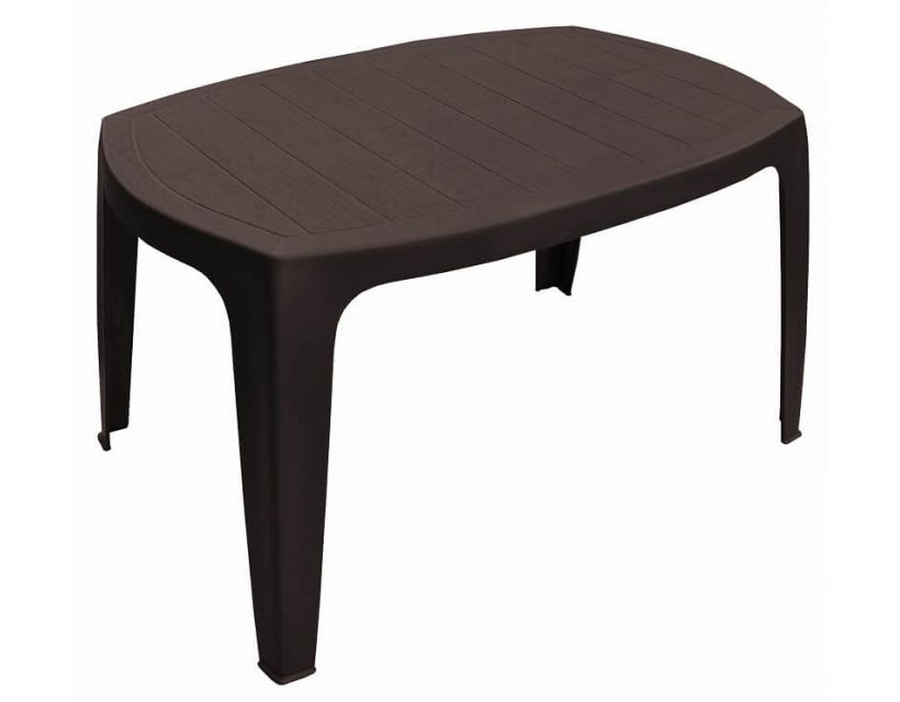 Стіл журнальний пластиковий Kai 75x50 см коричневий в інтернет магазині "Меблі Даром"