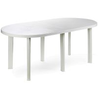 Стол пластиковый Tavolo 180x90 см овальный белый