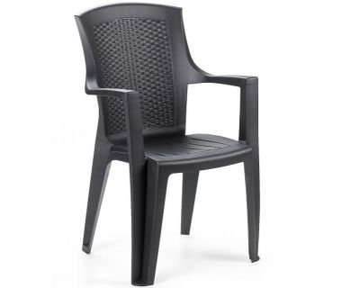 Кресло пластиковое Eden антрацит