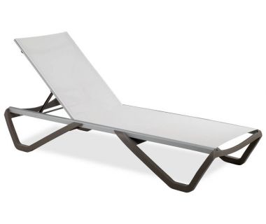 Шезлонг пляжный Wave (Вейв) серо-коричневый 61, сетка белая 5001 Шезлонг пляжный Wave (Вейв) серо-коричневый 61, сетка белая 5001