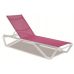 Шезлонг пляжный Wave (Вейв) белый 01 сетка темно-розовая 5336 в интернет-магазине "Мебли Даром"