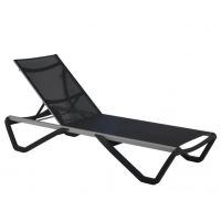 Шезлонг пляжный Wave антрацит 22, сетка антрацит 5700