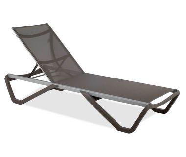 Шезлонг пляжный Wave серо-коричневый 61, сетка серо-коричневая 50070
