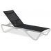 Шезлонг пляжный Wave белый 01, сетка антрацит 5700 в интернет-магазине "Мебли Даром"