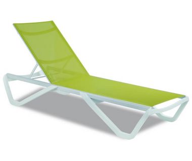 Шезлонг пляжный Wave (Вейв) белый 01 сетка светло-зеленая 5367 Шезлонг пляжный Wave (Вейв) белый 01 сетка светло-зеленая 5367