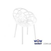 Кресло Flora 2309 Белый низ pp base 01 белое сидение 43 Papatya (Турция)
