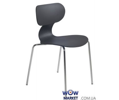 Стул ЮГО-S 22 антрацит хромированные ножки Papatya (Турция)