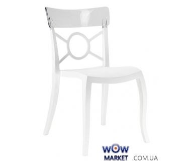Стул Opera-S 2229 белое сидение 01 верх прозрачно-чистый 37 Papatya (Турция)