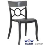 Стул Opera-S 2232 черное сидение 09 верх прозрачно-дымчатый 38 Papatya (Турция)
