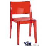 Стул Gyza 2252 прозрачный прозрачно-красный 29 Papatya (Турция)