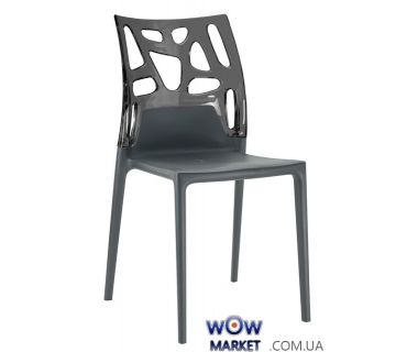 Стул Ego-Rock 2267 антрацит сидение 22 верх прозрачно-дымчатый 38 Papatya (Турция)