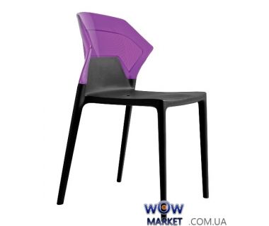 Стул Ego-S 2271 черное сидение 09 верх прозрачно-пурпурный 28 Papatya (Турция)