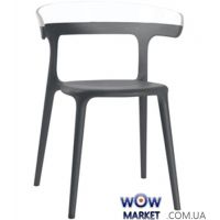 Кресло Luna 2334 антрацит сидение 22 верх Белый 43 Papatya (Турция)