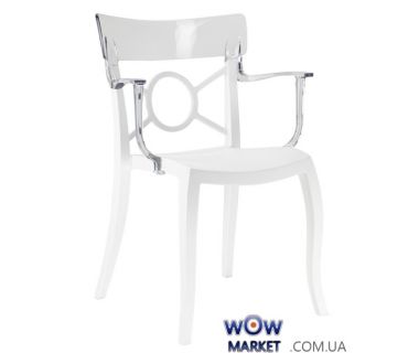 Кресло Opera-K 2339 белое сидение 01 верх прозрачно-чистый 37 Papatya (Турция)