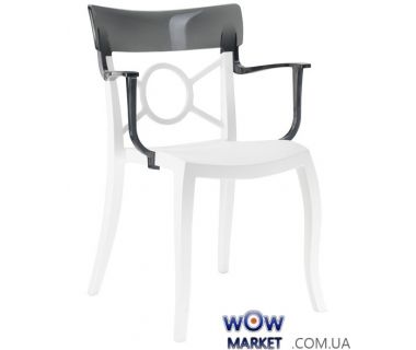 Кресло Opera-K 2340 белое сидение 01 верх прозрачно-дымчатый 38 Papatya (Турция)