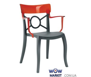 Кресло Opera-K 2341 антрацит сидение 22 верх прозрачно-красный 29 Papatya (Турция)