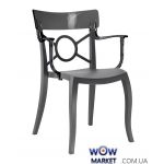 Кресло Opera-K 2342 антрацит сидение 22 верх прозрачно-дымчатый 38 Papatya (Турция)