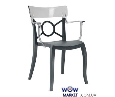 Кресло Opera-K 2344 антрацит сидение 22 верх прозрачно-чистый 37 Papatya (Турция)