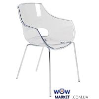 Кресло Opal 2364 ножки хром прозрачно-чистое 37 Papatya (Турция)