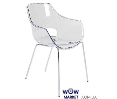 Кресло Opal 2364 ножки хром прозрачно-чистое 37 Papatya (Турция)