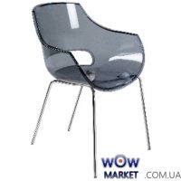 Кресло Opal 2365 ножки хром прозрачно-серое 38 Papatya (Турция)