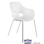 Кресло Opal 2366 матовое, ножки хром белое 01 Papatya (Турция)
