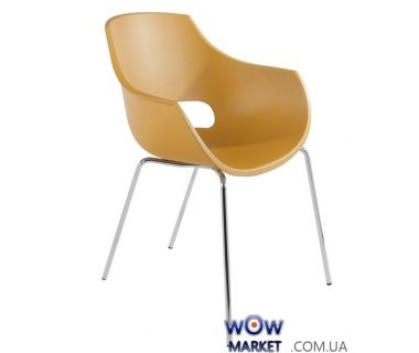 Кресло Opal 2369 матовое, ножки хром желтое 52с Papatya (Турция)