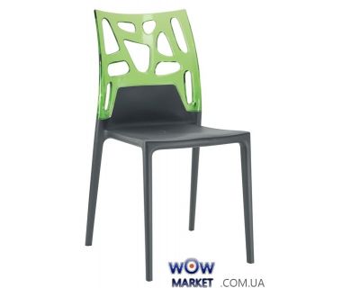 Стул Ego-Rock 2518 антрацит сидение 22 верхпрозрачно-зеленый 35 Papatya (Турция)