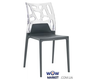 Стул Ego-Rock 2519 антрацит сидение 22 верх прозрачно-чистый 37 Papatya (Турция)