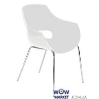 Кресло Opal 2708 ножки хром Белый 43 Papatya (Турция)