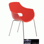 Кресло Opal 2709 ножки хром красный 44 Papatya (Турция)