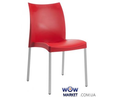 Стул Марвел-S 04 3243 красный на алюминиевых ножках Papatya (Турция)