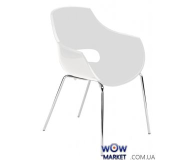 Кресло Opal 2708 ножки хром Белый 43 Papatya (Турция)