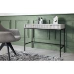 Стіл туалетний Perfect Нова/Nova з 2 ящиками та чорними ніжками T104 Сірий (PFH-091268)