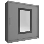 Шафа-купе Вікі II / Wiki II 200 2-дверно з дзеркалом Графіт (PFH-091839)