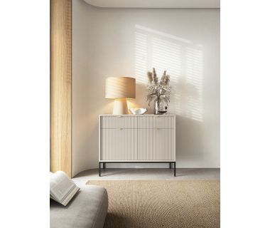 Комод Perfect Новая/Nova 2-дверный с 2 ящиками и черными ножками KSZ104 Кашемир (PFH-091222)